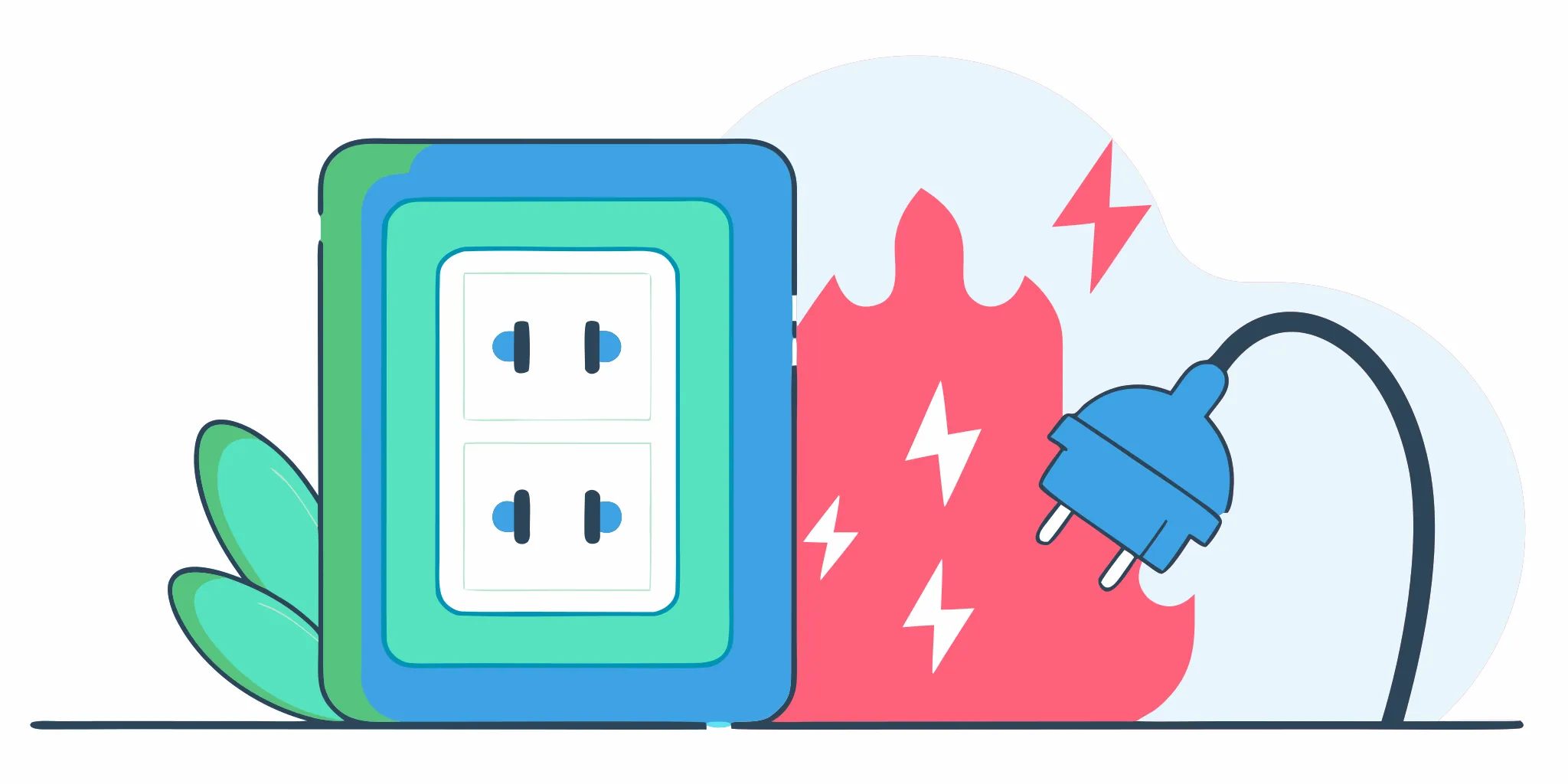 Worn electrical outlet with visible scorch marks and discoloration, indicating a need for professional safety inspection