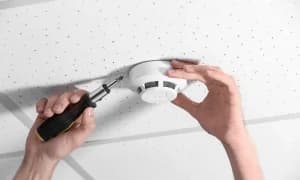 install smoke detector in bedroom with ceiling fan